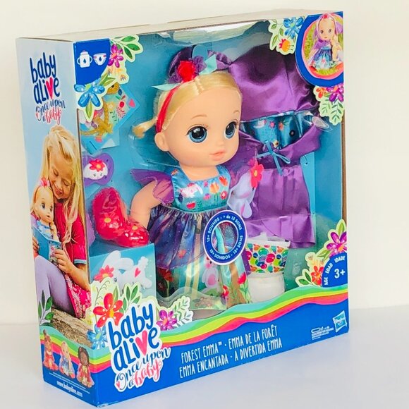 New in Box Baby Alive Forest Emma Doll w/15+ Sounds Blonde and a Mini Story Book - Picture 15 of 16